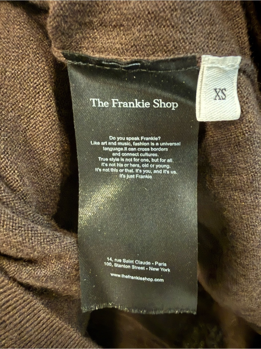 The Frankie shop brown polo sweater size XS - Picture 3 of 6